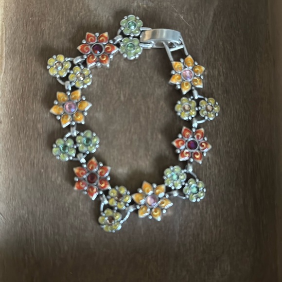 Brighton Jewelry - Bright multi colored flower bracelet
